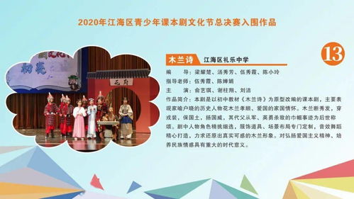 江海區(qū)青少年課本劇文化節(jié)總決賽入圍作品 文化傳播的璀璨舞臺(tái)
